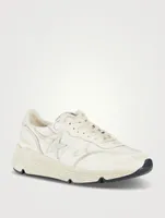 Running Sole Leather And Nylon Sneakers