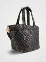 Medium Metro Deluxe Tote Bag In Tortoise Print