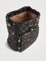 Crosby Drawstring Bucket Bag In Tortoise Print