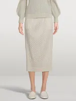 Cable-Stitch Midi Skirt