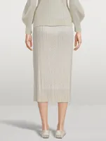 Cable-Stitch Midi Skirt