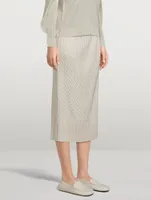 Cable-Stitch Midi Skirt