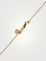 14K Gold Happy Face Necklace With Diamonds