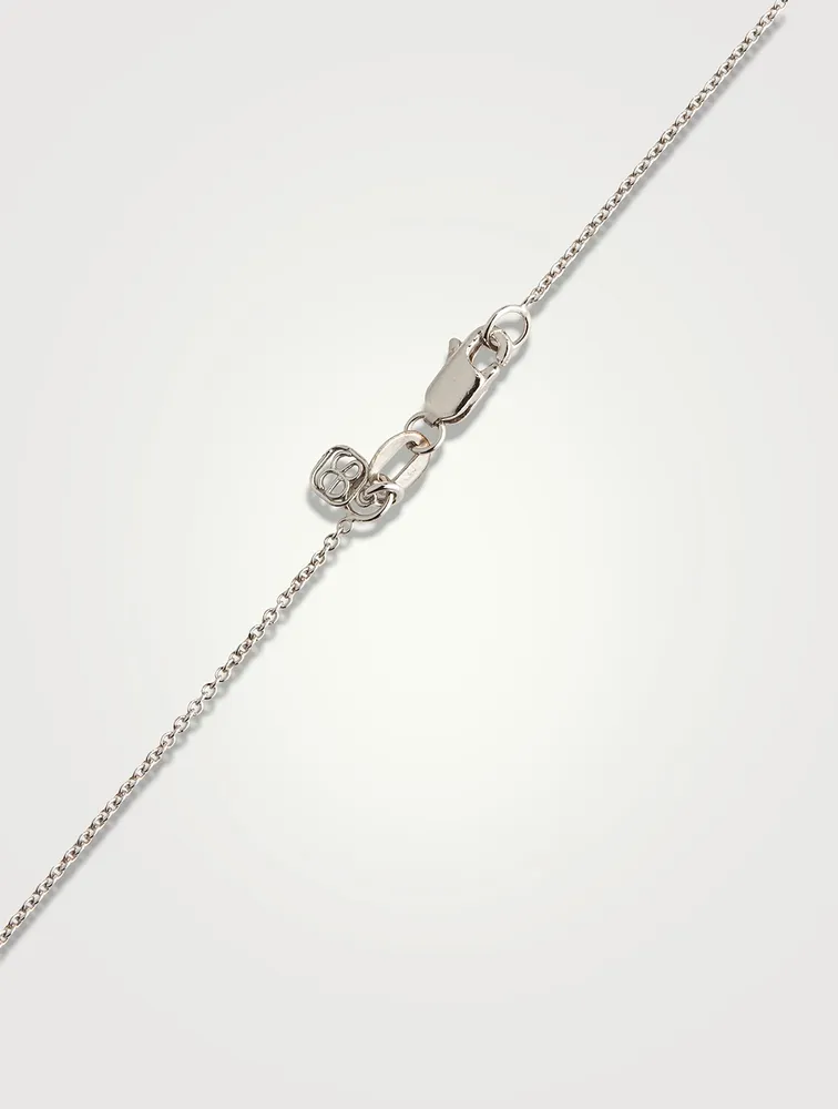 14K White Gold Heart Icon Pendant Necklace