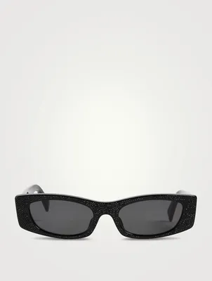 Rectangular Sunglasses With Strass