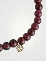 Beaded Bracelet With 14K Gold Open Heart Charm