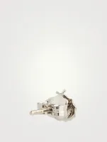 Tiny 14K White Gold Ladybug Stud Earrings
