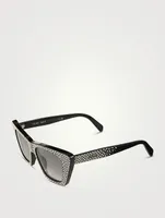 Cat Eye Sunglasses With Crystals