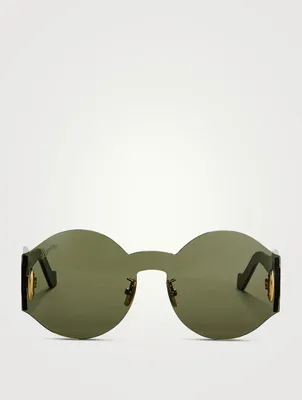 Rimless Round Sunglasses