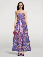 High Tide Strapless Dress Floral Print