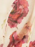 High Tide Puff-Sleeve Mini Dress Floral Print