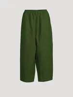 Japanese Wide-Leg Linen Pants