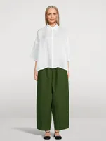 Japanese Wide-Leg Linen Pants