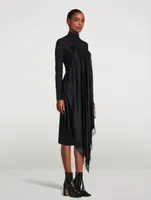 Long Spliced Turtleneck Dress