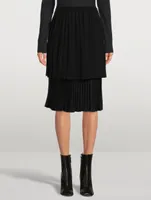 Pleated Midi Skirt