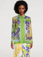 Silk Shirt Medusa Orchid Print