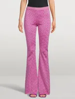 La Greca Jacquard Flared Pants