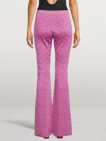 La Greca Jacquard Flared Pants