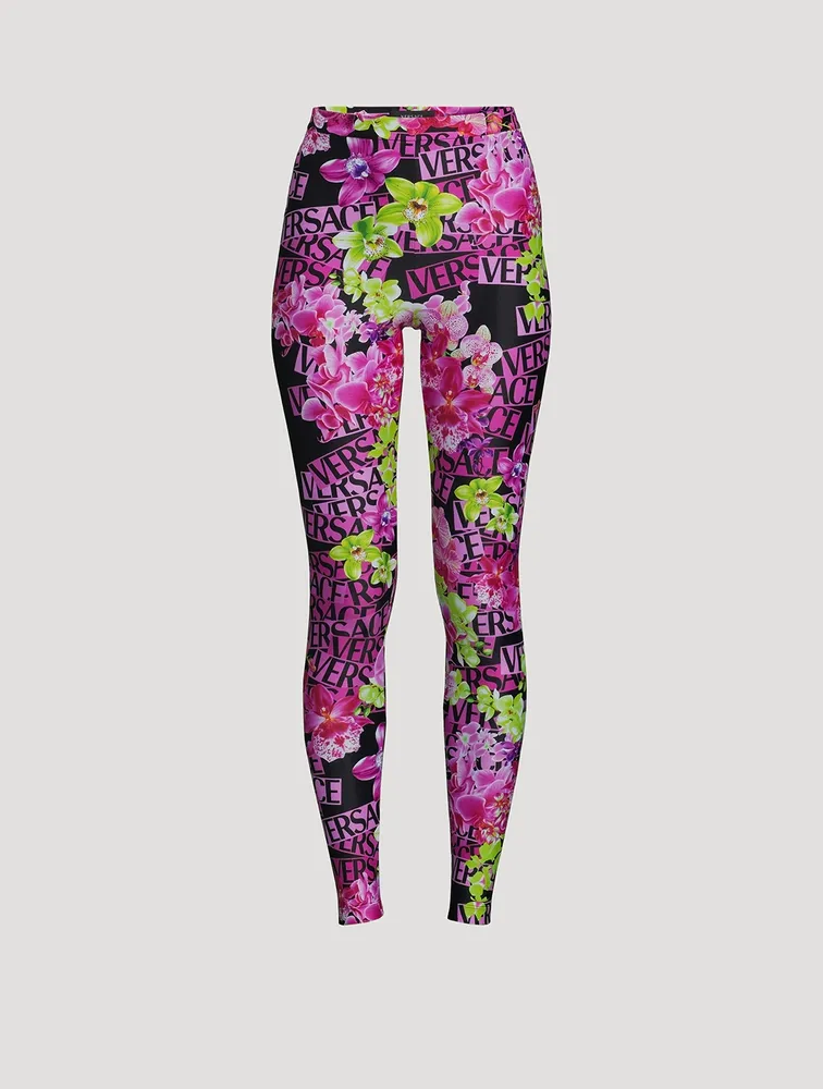 Leggings Logo Orchid Print