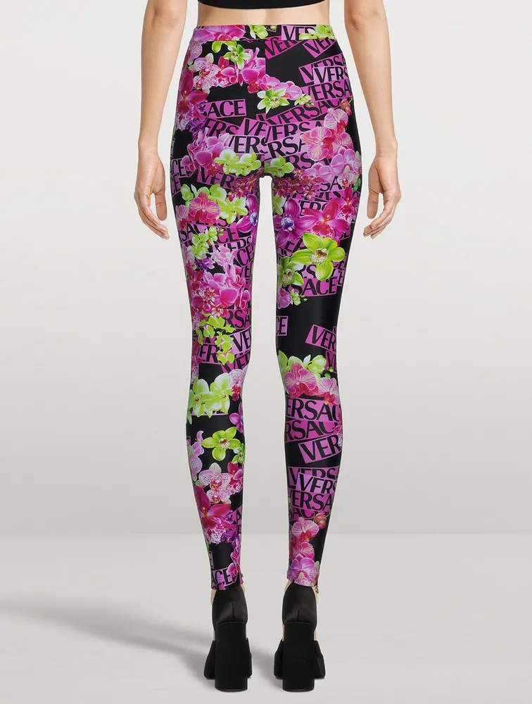 Leggings Logo Orchid Print