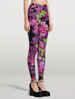 Leggings Logo Orchid Print