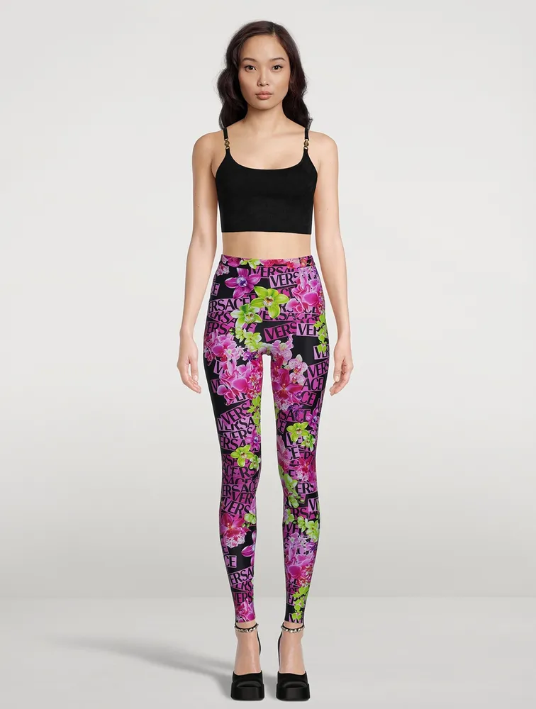 Leggings Logo Orchid Print