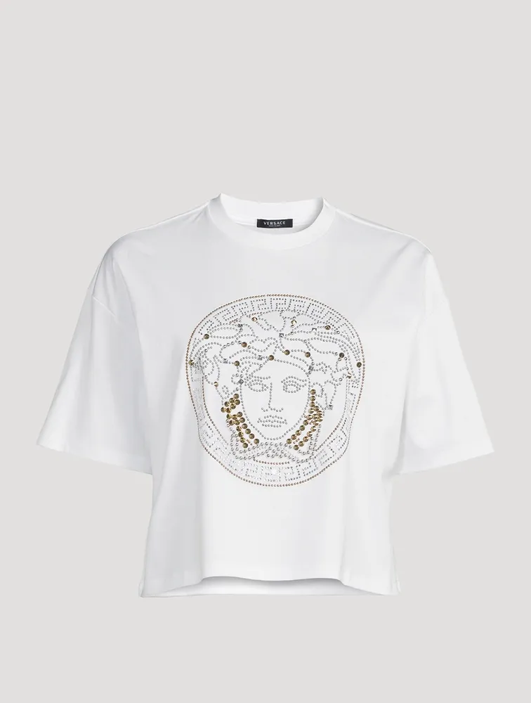 Studded Medusa Crop T-Shirt