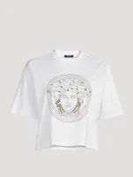 Studded Medusa Crop T-Shirt