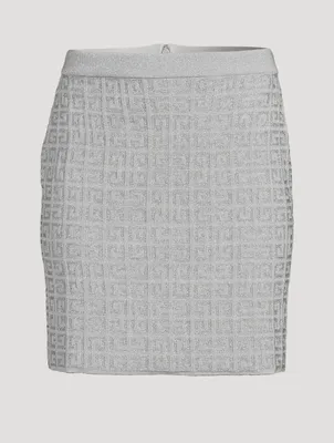 Metallic 4G Jacquard Mini Skirt