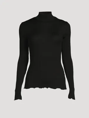 Open-Back Silk Sweater