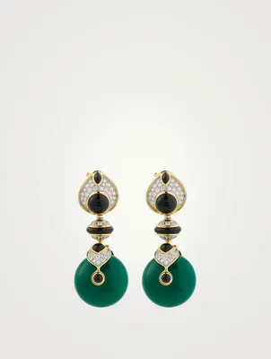 Pneu Black Jade Diamond Earrings