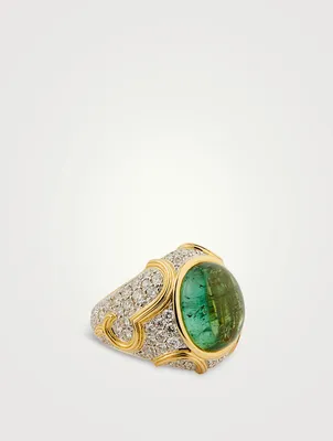 Onda Green Tourmaline Ring