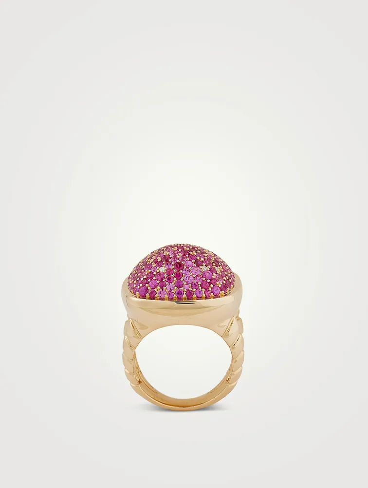 Tigella Rubies Pavé Ring