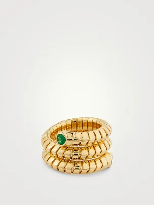 Trisola Emerald Ring
