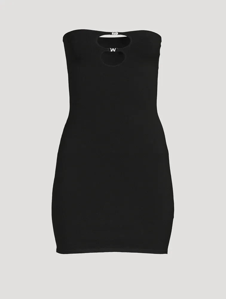 Cut-Out Compact Viscose Mini Dress