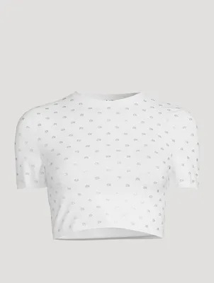 Crystal Logo Crop T-Shirt