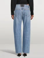 Low-Rise Straight Jeans With Bikini Layer