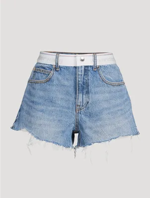 Bite Logo-Band Denim Shorts