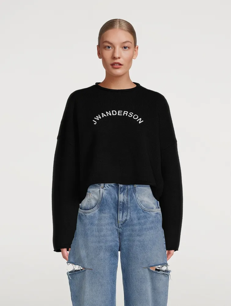 Wool And Cashmere Cropped Sweatshirt