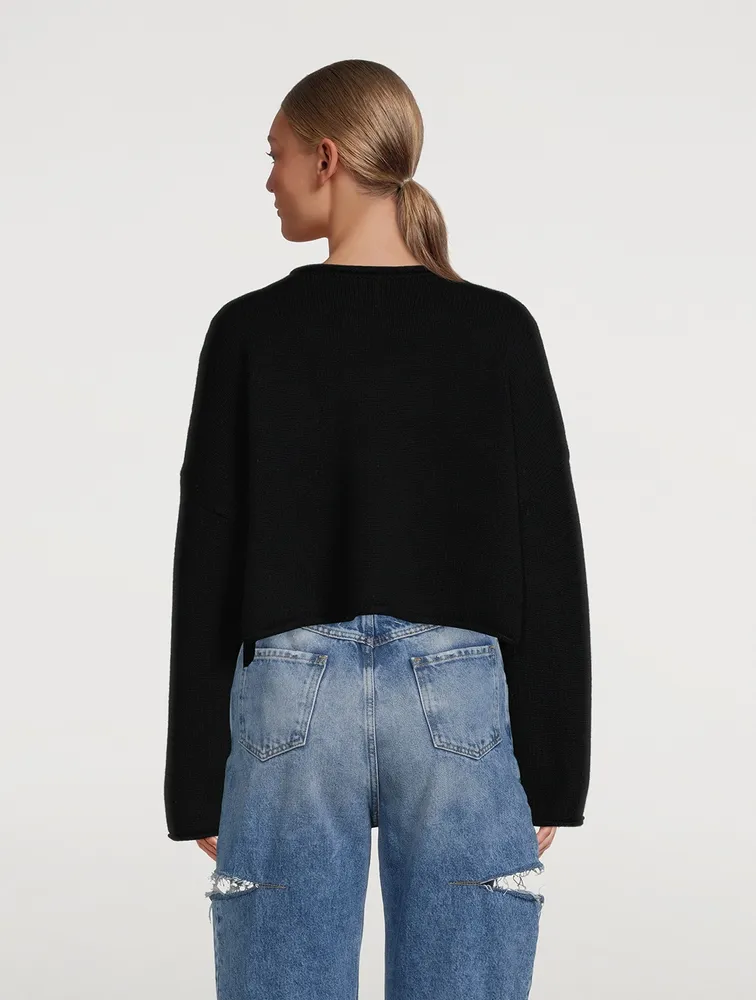 Wool And Cashmere Cropped Sweatshirt