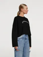 Wool And Cashmere Cropped Sweatshirt