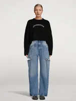 Wool And Cashmere Cropped Sweatshirt