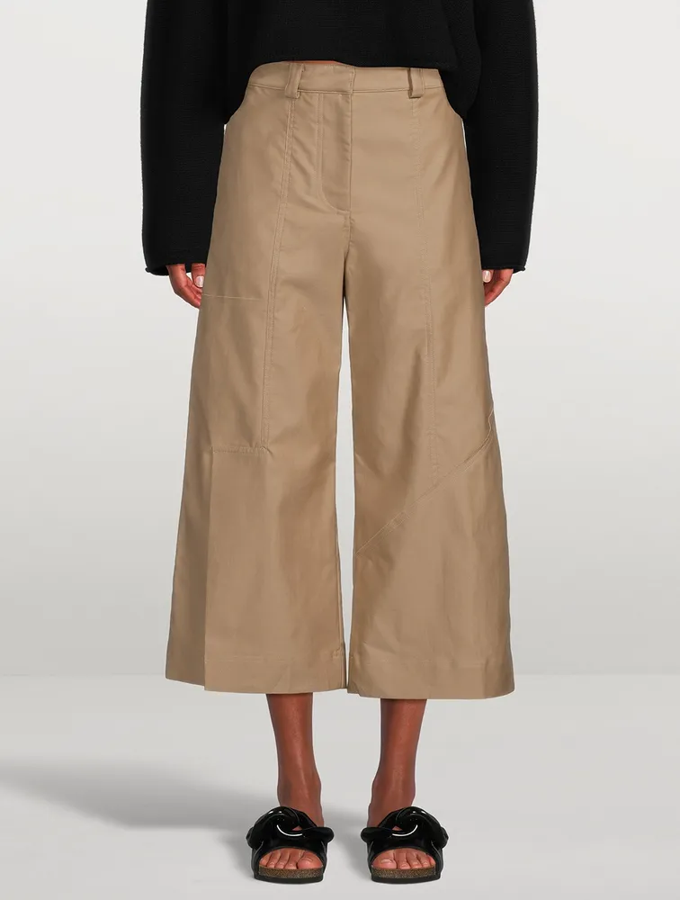 Cropped Wide-Leg Trousers