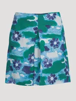 A-Line Mini Skirt Floral Print