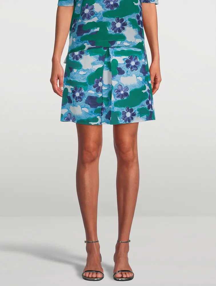 A-Line Mini Skirt Floral Print