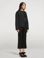 Puffer Jacket With Pearl Details