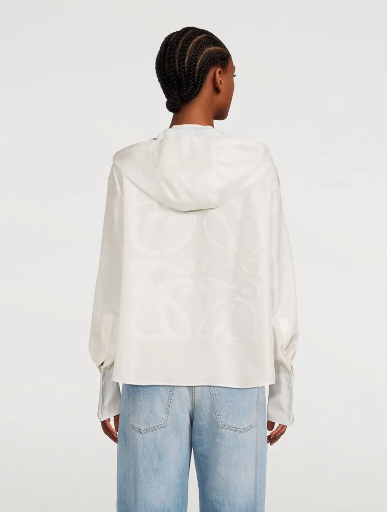 Hooded Silk And Cotton Shirt
