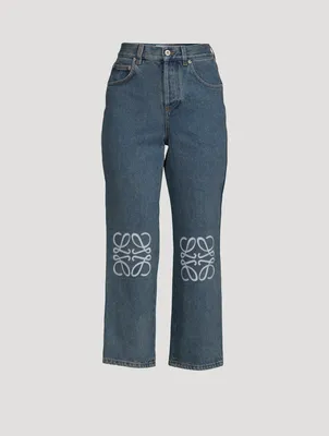 Anagram Embroidered Jeans