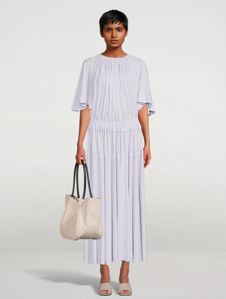 Gathered Jersey Maxi Dress