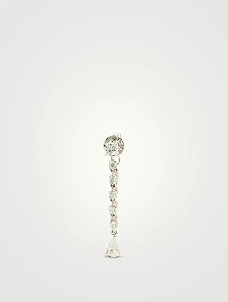 Olivia 18K White Gold Diamond Earring